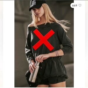 Free People by FP movement. Missing top, only shorts. Black Noir. Large